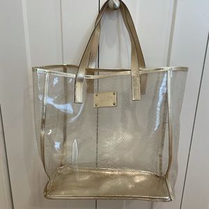 Michael Kors Clear Snake Beach Tote Bag